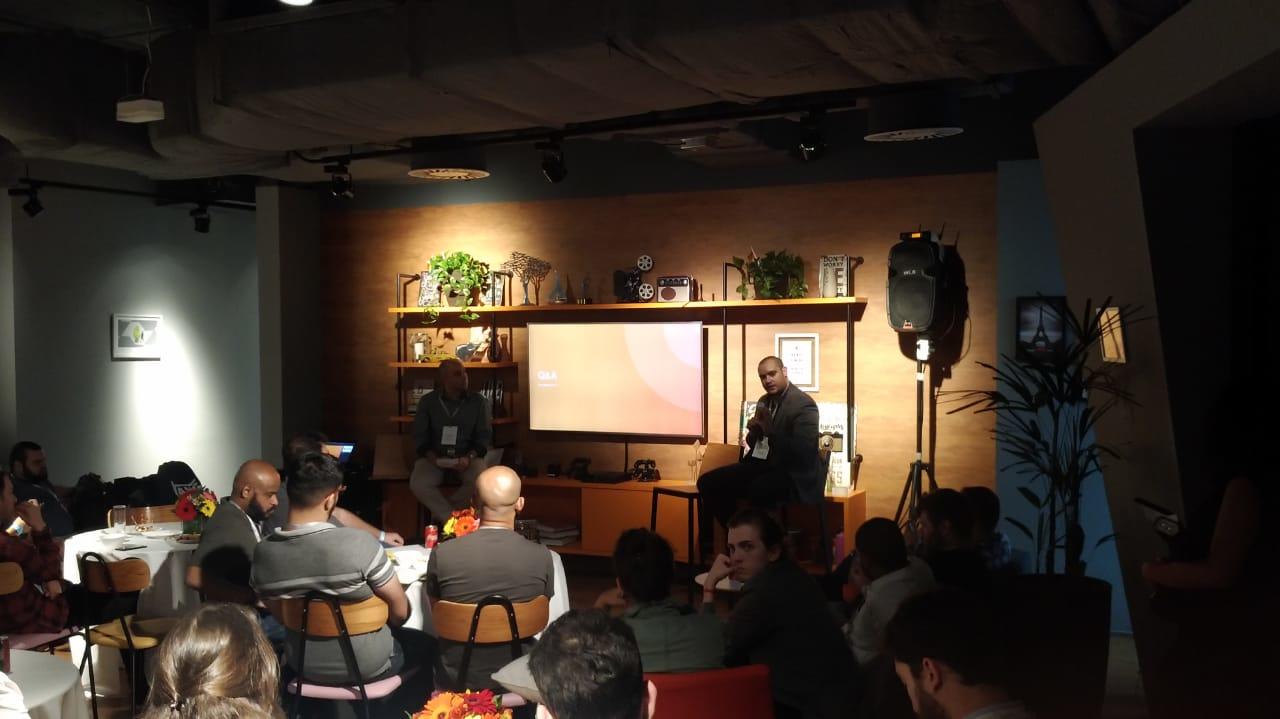 Sessão de Q&A com a comunidade de startups